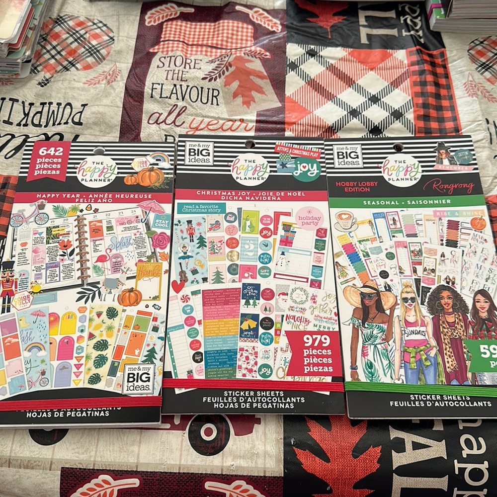 3 Seasonal Happy Planner sticker books